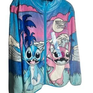 Disney Lilo & Stitch Women's Character Scenic Jacket NWT Lightweight Full Zip Lg